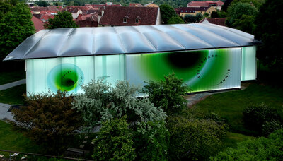 Vogelperspektive, mobiler Pavillon, Hartberg