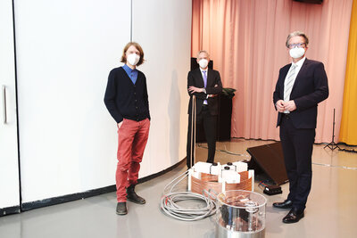 Markus Jeschaunig, Günter Riegler und Christopher Drexler im Kunsthaus Graz