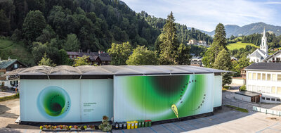 Ansicht des "mobilen Pavillon" in Schladming, Foto: Universalmuseum Joanneum/Martin Huber